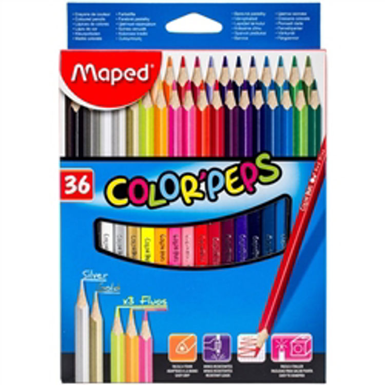 Picture of 832017 -COLOR PENCIL SET MAPED COLOR PEPS 36 COLORS